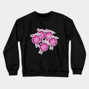 Holiday Baubles in Fushia with Peace Love and Joy Crewneck Sweatshirt